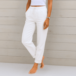 Premium Linnen Stretchbroek voor Dames – Ademend, Comfortabel en Lichtgewicht