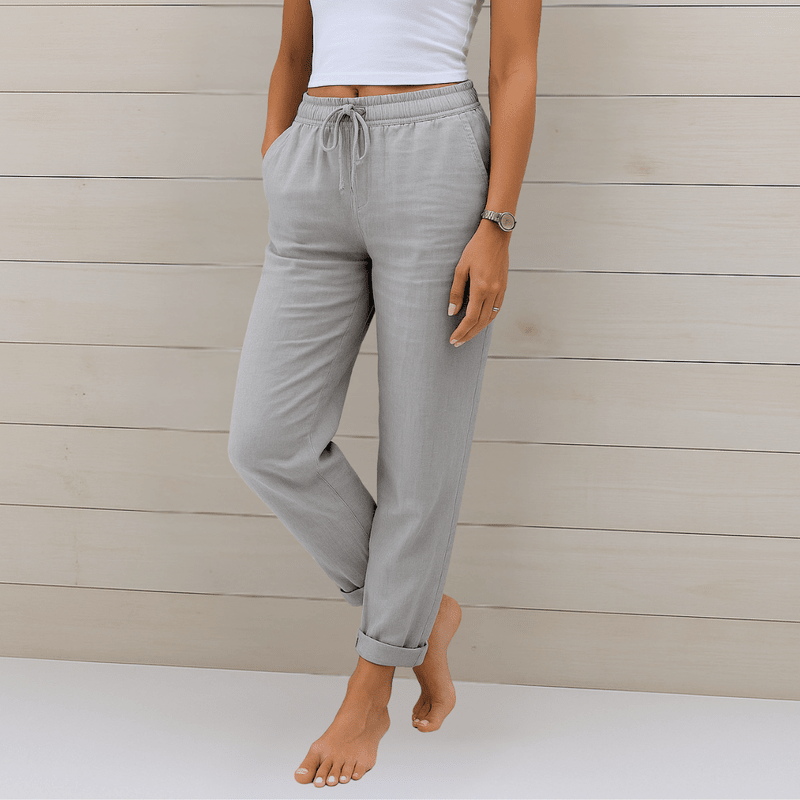 Premium Linnen Stretchbroek voor Dames – Ademend, Comfortabel en Lichtgewicht