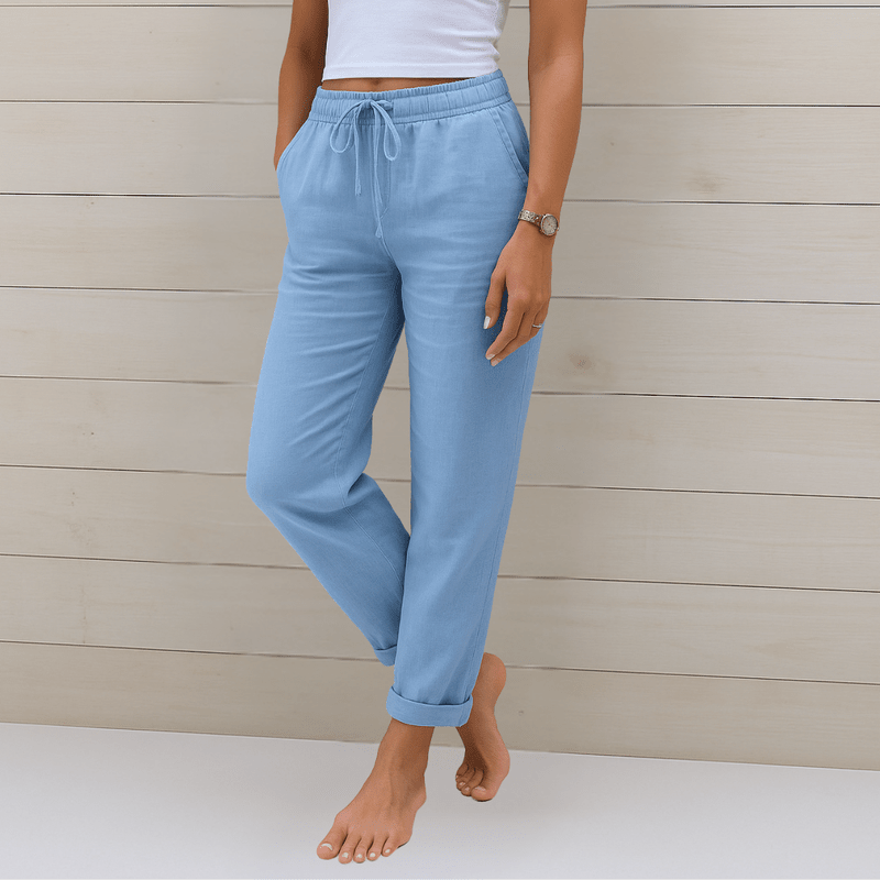 Premium Linnen Stretchbroek voor Dames – Ademend, Comfortabel en Lichtgewicht