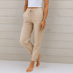 Premium Linnen Stretchbroek voor Dames – Ademend, Comfortabel en Lichtgewicht