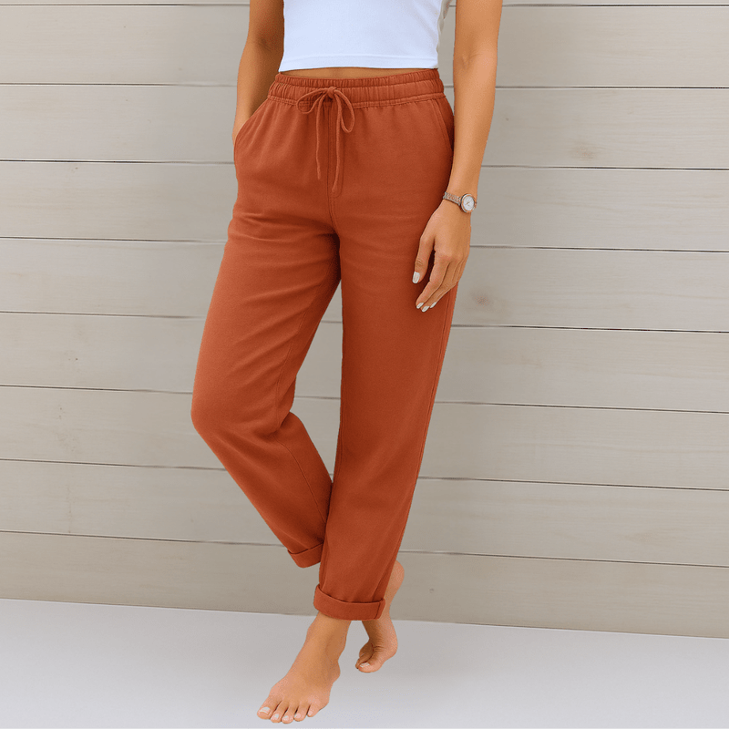 Premium Linnen Stretchbroek voor Dames – Ademend, Comfortabel en Lichtgewicht