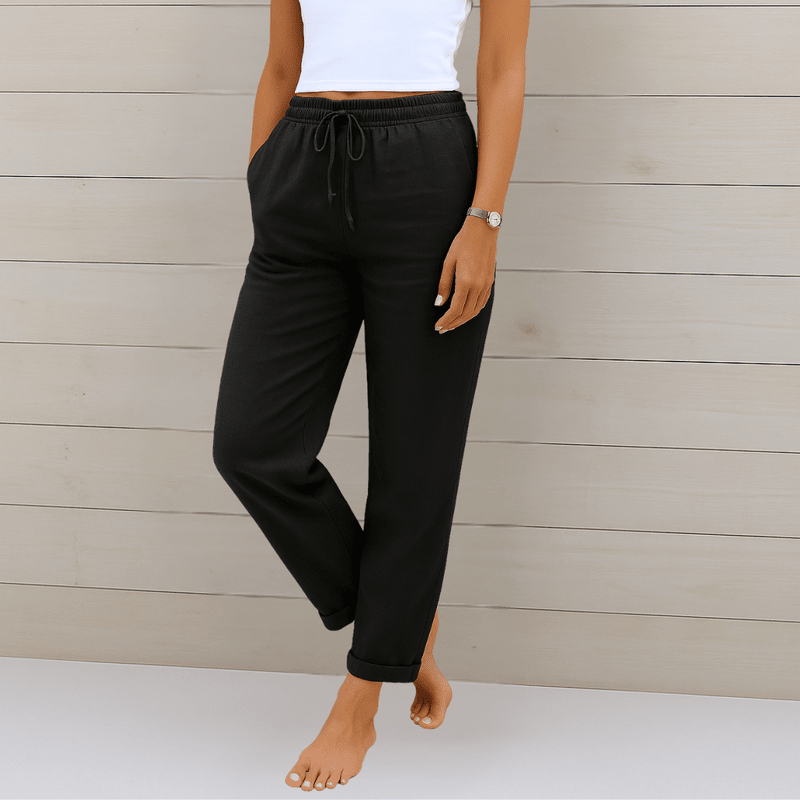Premium Linnen Stretchbroek voor Dames – Ademend, Comfortabel en Lichtgewicht