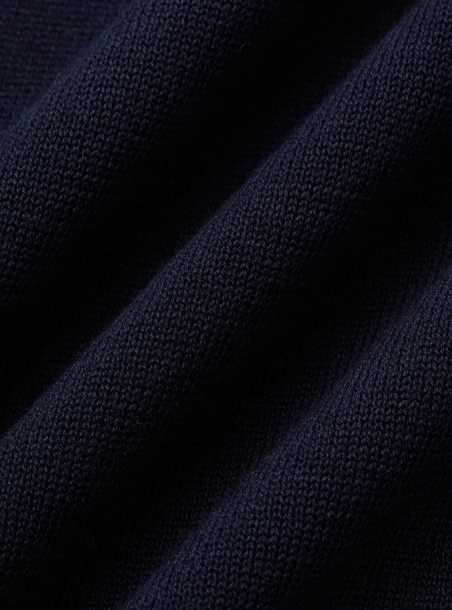 Poloshirt zonder knopen – Marineblauw