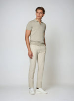 Poloshirt zonder knopen – Taupe
