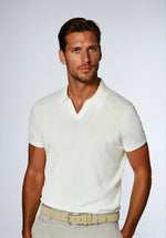 Poloshirt zonder knopen – Wit