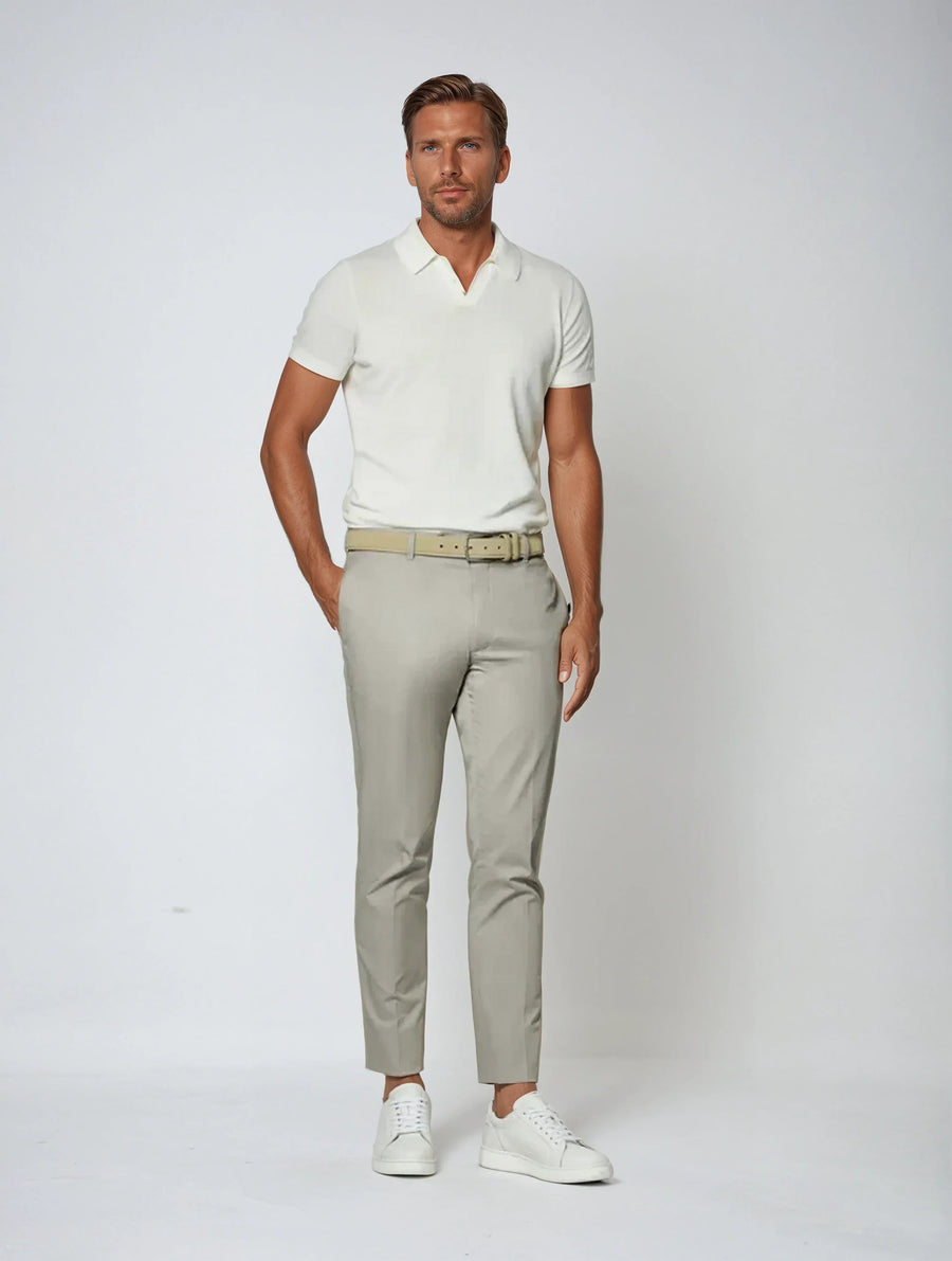Poloshirt zonder knopen – Wit