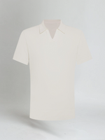 Poloshirt zonder knopen – Wit