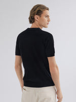 Poloshirt zonder knopen – Zwart