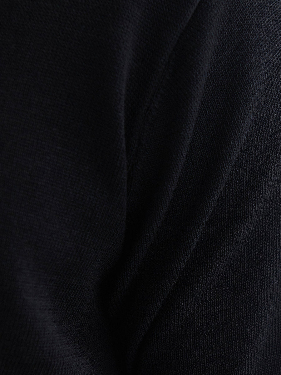 Poloshirt zonder knopen – Zwart