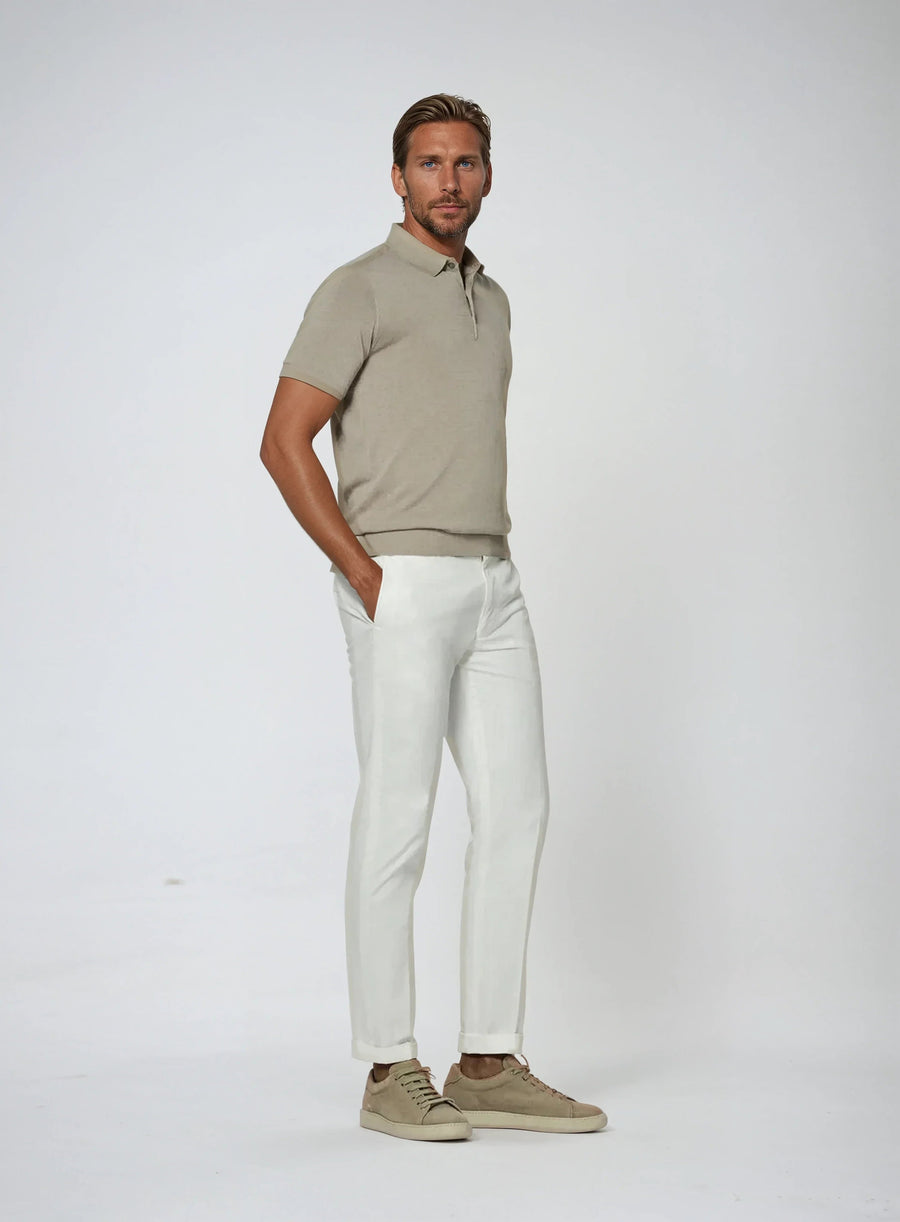 Premium katoenen polo - Khaki
