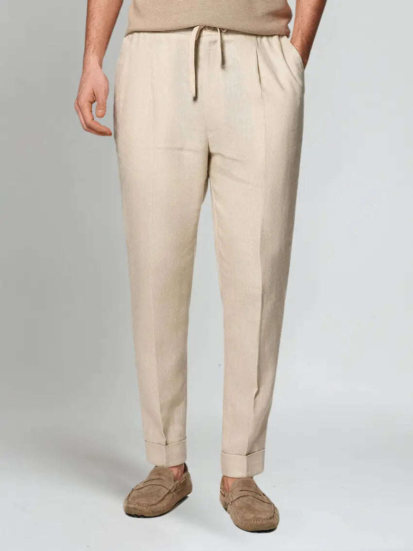 Sea side linnen broek – beige