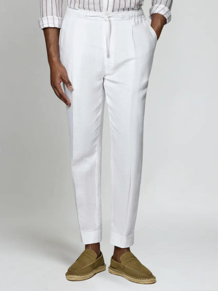 Sea side linnen broek – wit