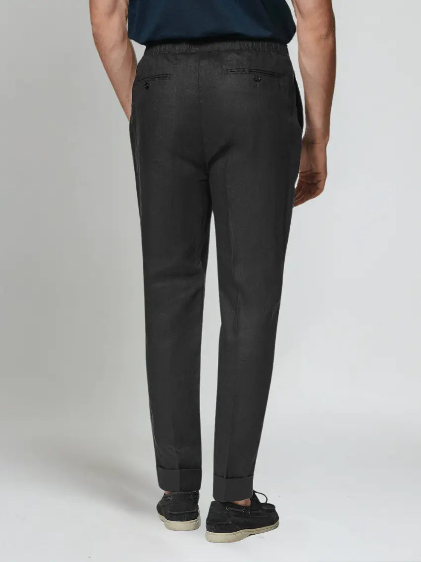 Sea side linnen broek – zwart