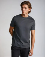 Supima slim fit T-shirt - Donkergrijs