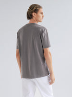Supima slim fit T-shirt - Donkergrijs