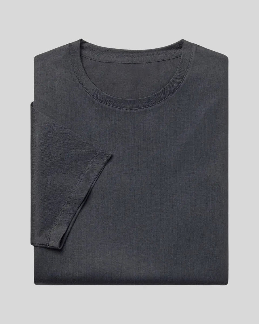 Supima slim fit T-shirt - Donkergrijs