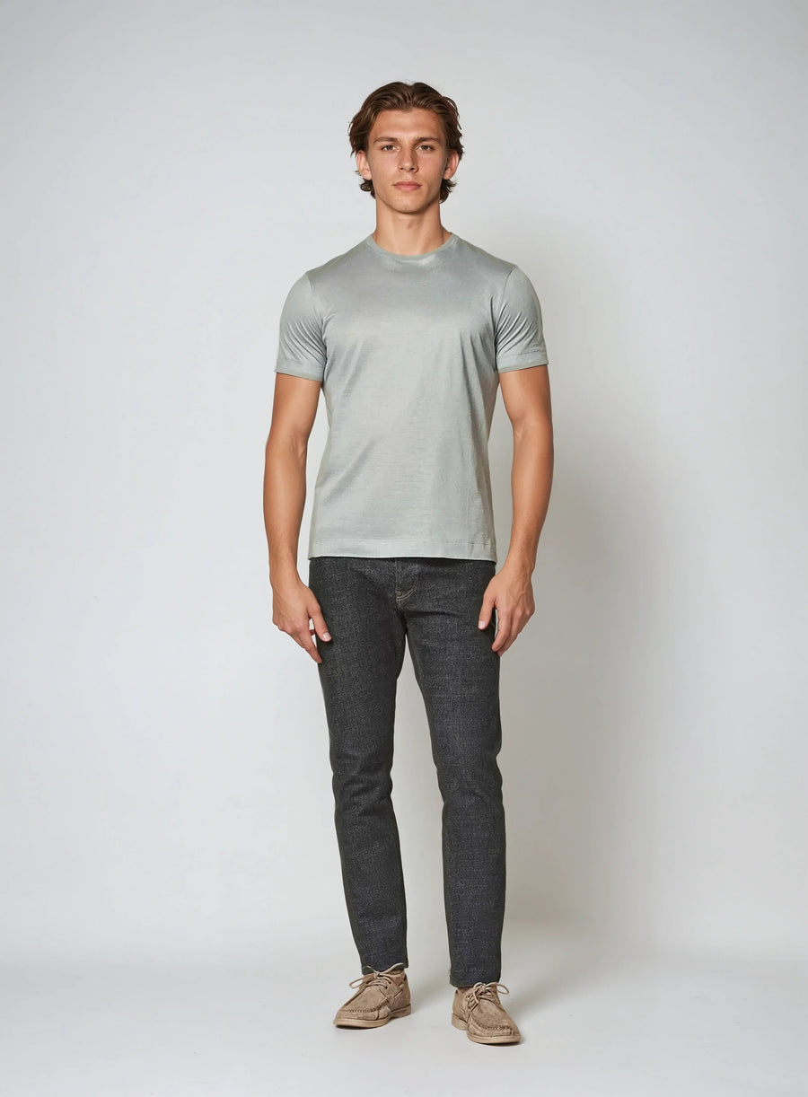 Supima slim fit T-shirt - Grijs