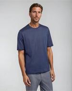 Supima slim fit T-shirt - Intens Blauw