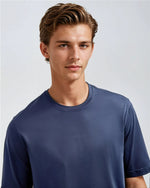 Supima slim fit T-shirt - Intens Blauw