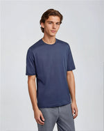 Supima slim fit T-shirt - Intens Blauw