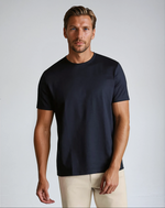 Supima slim fit T-shirt - Marineblauw