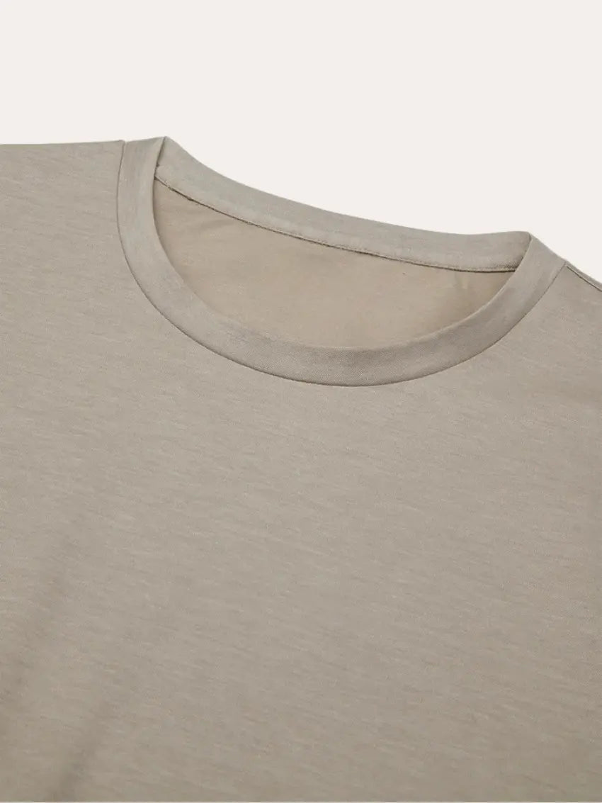 Supima slim fit T-shirt - Taupe