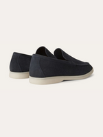 Verfijnde suède loafers - Marineblauw