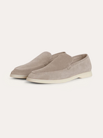 Verfijnde suède loafers – Beige