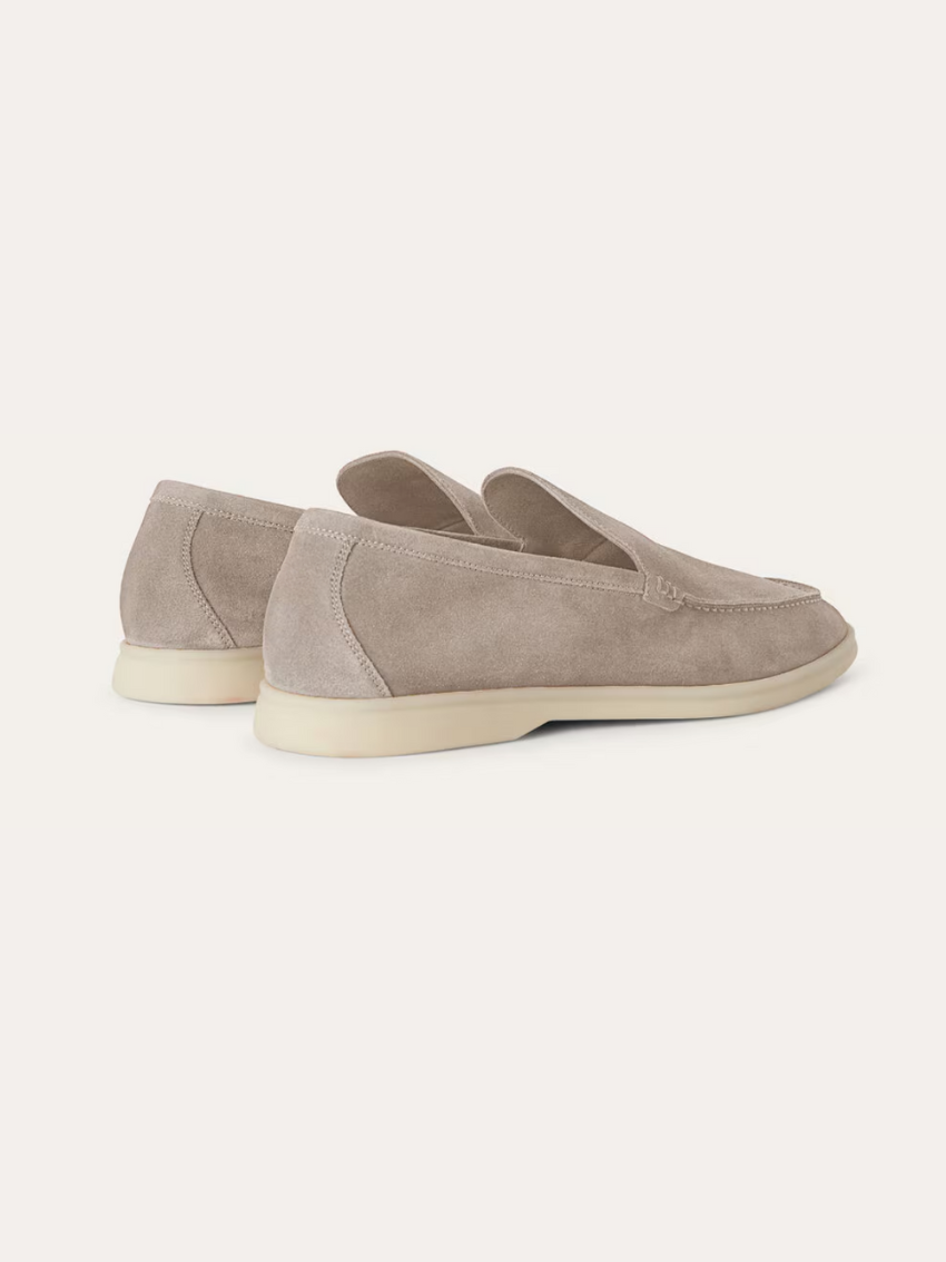 Verfijnde suède loafers – Beige