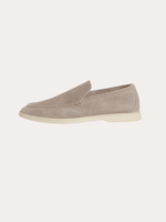 Verfijnde suède loafers – Beige