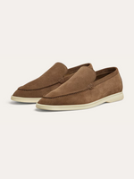 Verfijnde suède loafers – Bruin