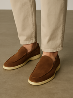 Verfijnde suède loafers – Bruin
