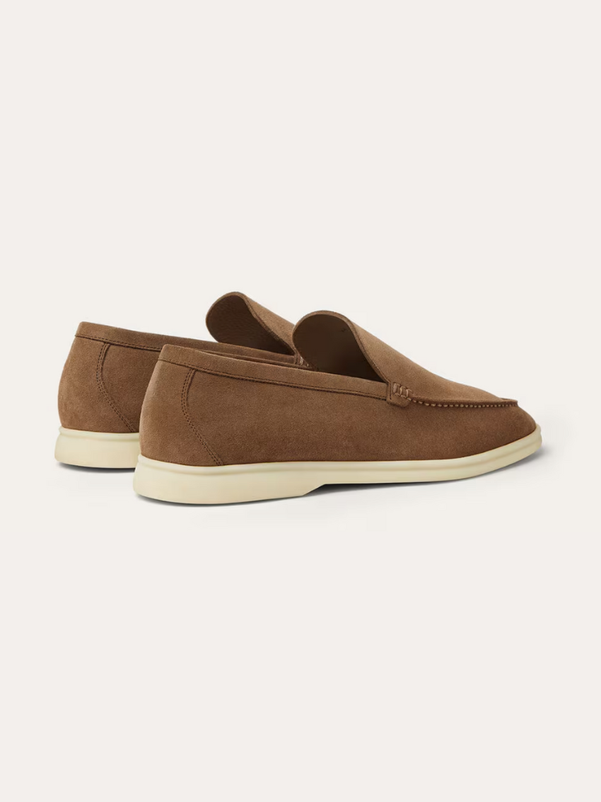 Verfijnde suède loafers – Bruin