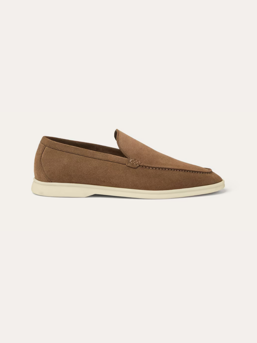 Verfijnde suède loafers – Bruin