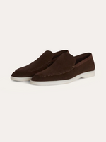 Verfijnde suède loafers – Diepbruin