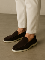 Verfijnde suède loafers – Diepbruin