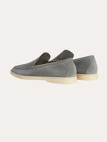 Verfijnde suède loafers – Grijs