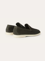 Verfijnde suède loafers – Groen