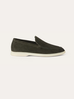 Verfijnde suède loafers – Groen