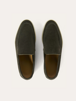 Verfijnde suède loafers – Groen