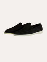 Verfijnde suède loafers – Zwart