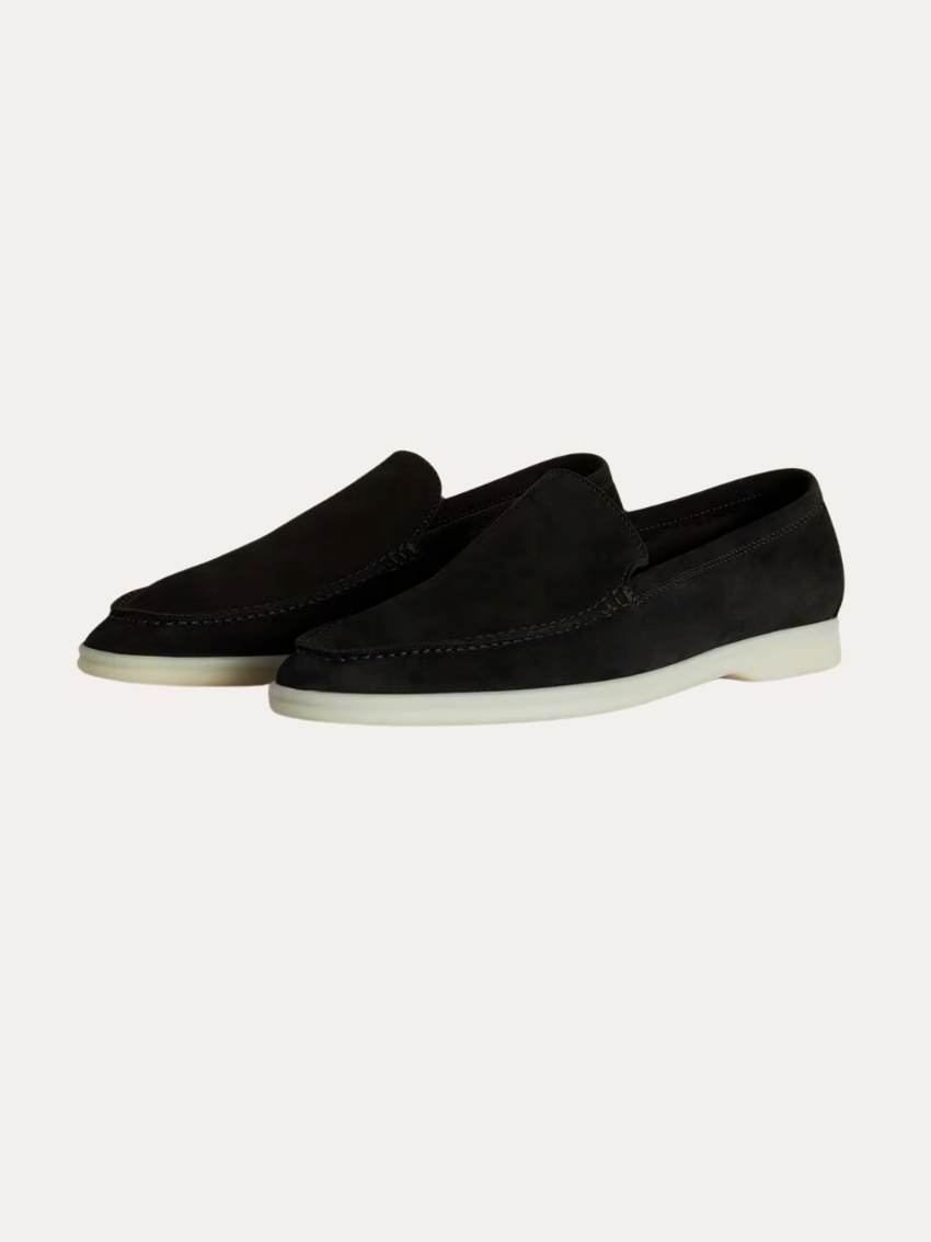 Verfijnde suède loafers – Zwart