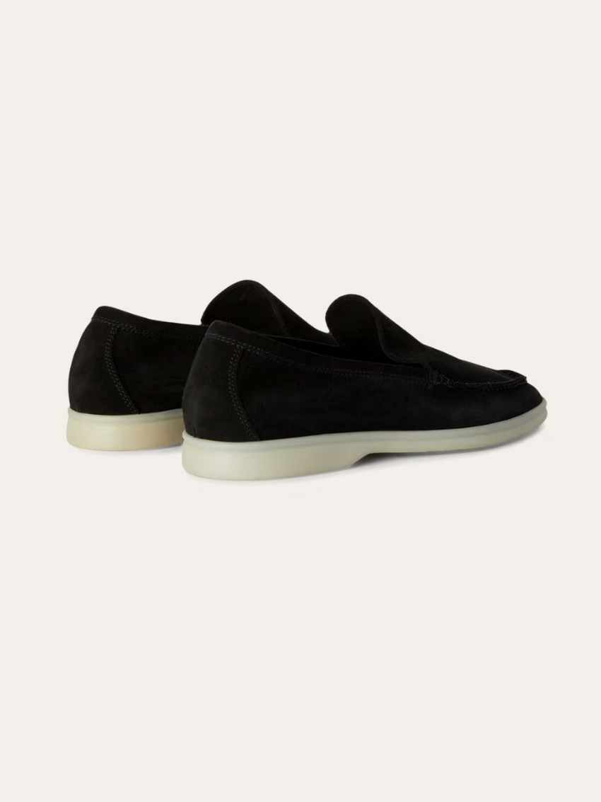 Verfijnde suède loafers – Zwart