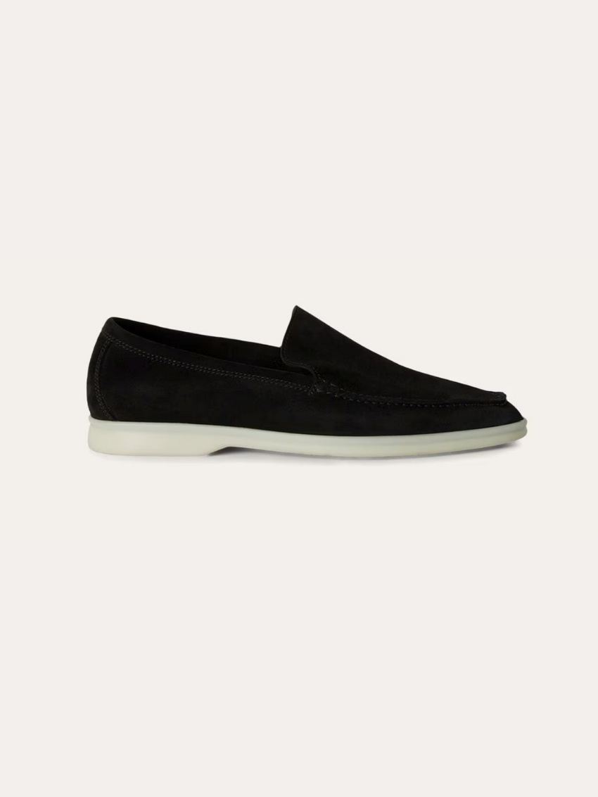 Verfijnde suède loafers – Zwart