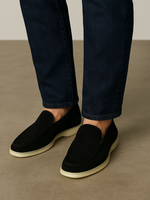 Verfijnde suède loafers – Zwart